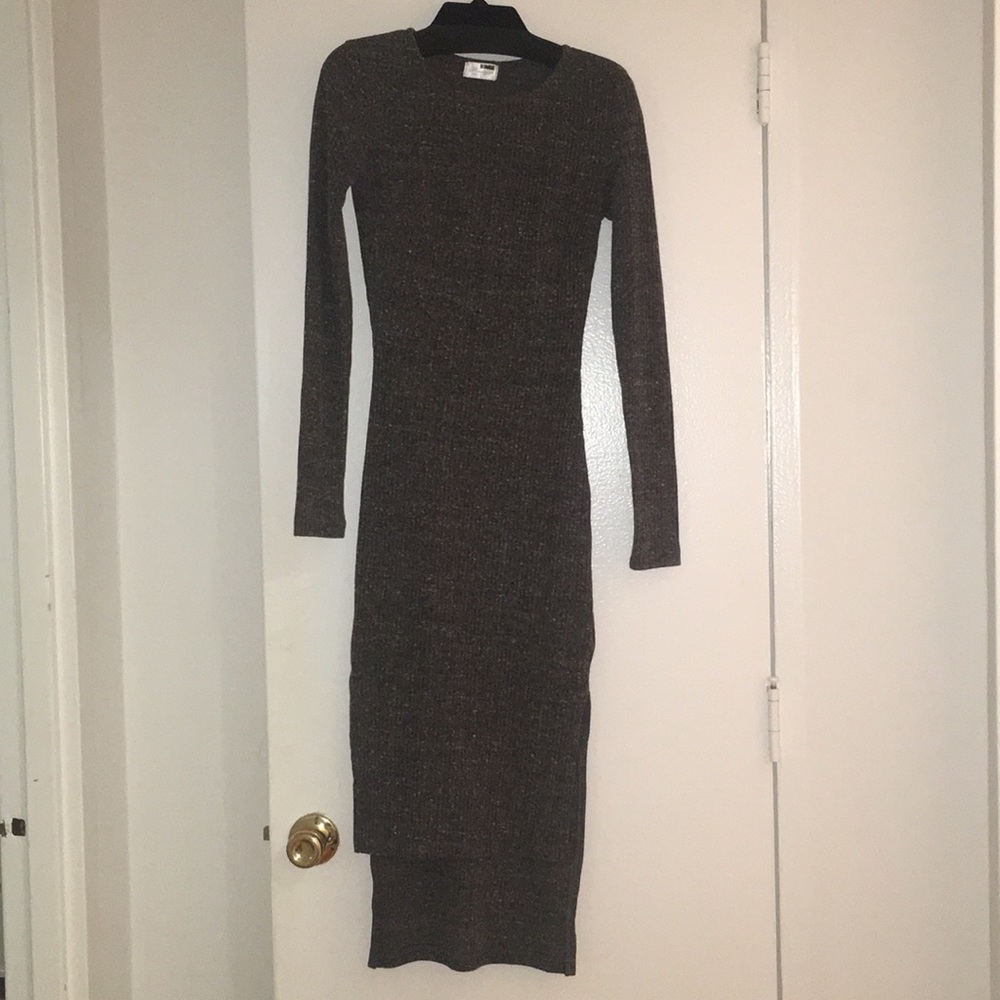 LF Grey Midi Dress Cotton/Polyester